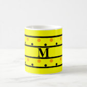 Mug Monogramme Jaune Orange Pois (Centre)