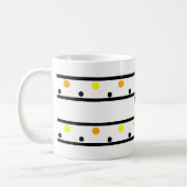Mug Monogramme Jaune Orange Pois (Gauche)