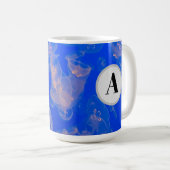 Mug Monogramme Jellyfish Photo Océan (Devant droit)
