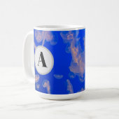 Mug Monogramme Jellyfish Photo Océan (Devant gauche)