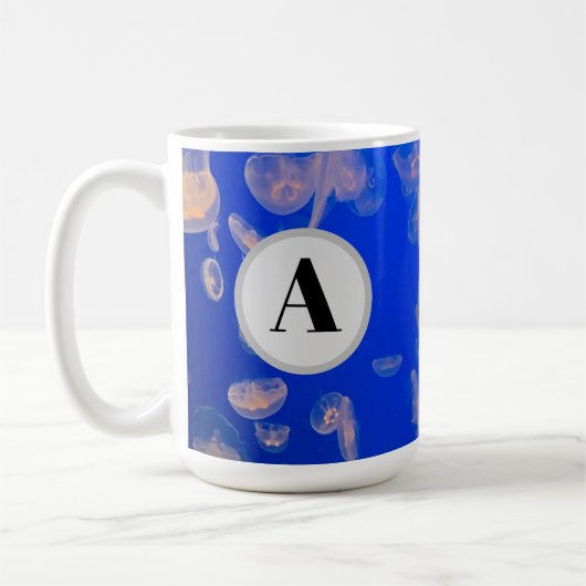 Mug Monogramme Jellyfish Photo Océan (Gauche)