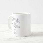 Mug Monogramme juin Fleur du mois de naissance (Devant gauche)