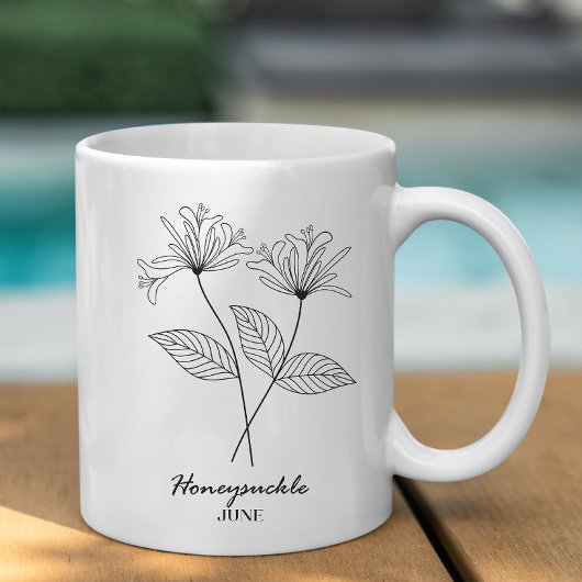 Mug Monogramme juin Fleur du mois de naissance