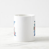 Mug Monogramme K avec design floral décoratif (Centre)