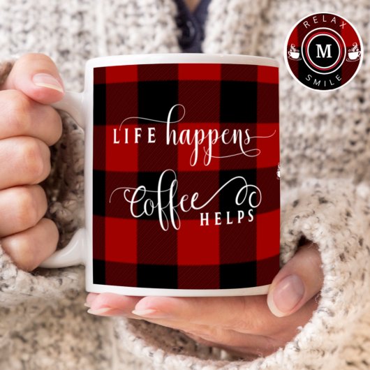 Mug Monogramme, La Vie Arrive Café Aide, Plaid