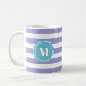 Mug Monogramme Lavender White Stripes (Gauche)