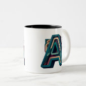 Mug Monogramme - Lettre A (Devant droit)
