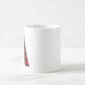Mug Monogramme lettre A gras en carreaux de bœuf rouge (Centre)