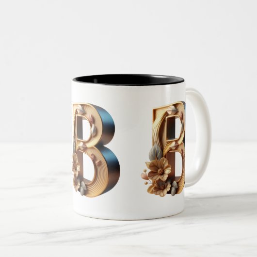 Mug monogramme - Lettre B (Devant droit)