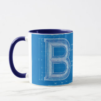 Mug Monogramme lettre B plan