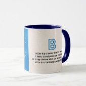 Mug Monogramme lettre B plan (Devant droit)