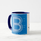 Mug Monogramme lettre B plan (Devant gauche)