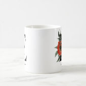 Mug Monogramme Lettre E Botanique Anémone Aquarelle (Centre)