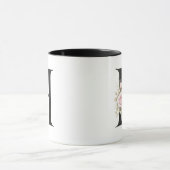 Mug Monogramme lettre H florale | Logo initial H éléga (Centre)