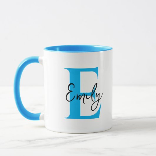 Mug Monogramme Lettre Initiale Pour Lui Son Cadeau De  (Gauche)