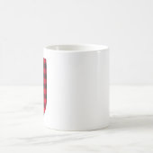 Mug Monogramme lettre J gras en carreaux Red and Black (Centre)