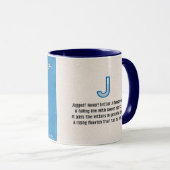 Mug Monogramme lettre J plan (Devant droit)
