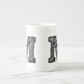 Mug monogrammé : Lettre "M" (Devant)