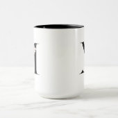 Mug Monogramme, lettre M avec fleurs d'aquarelle (Centre)