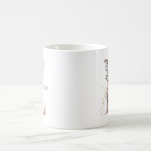 Mug Monogramme Lettre moderne initiale E Boho Personna (Centre)