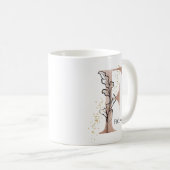 Mug Monogramme Lettre moderne initiale F Boho Personna (Devant droit)