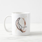 Mug Monogramme Lettre moderne initiale Q Boho personna (Gauche)