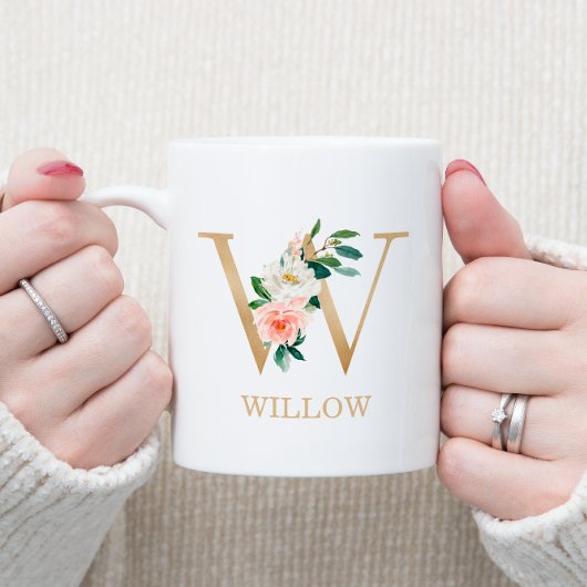 Mug Monogramme Lettre Or W
