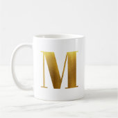 Mug Monogramme M Gold Faux Fhuile (Gauche)