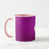 Mug Monogramme Magenta Rosegold Parties scintillant mé (Gauche)
