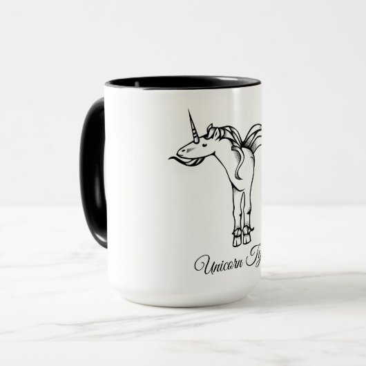 Mug Monogramme Magique T Unicorn Tyler ou votre texte (Devant gauche)