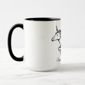 Mug Monogramme Magique V Unicorne personnalisée Valent (Gauche)