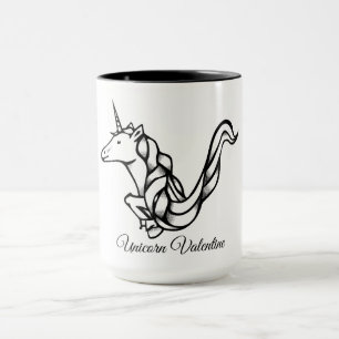 Mug Monogramme Magique V Unicorne personnalisée Valent