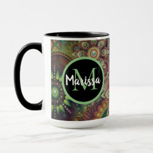 Mug Monogramme Mandalas Vibrant