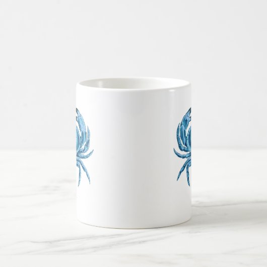 Mug Monogramme maritime du cri bleu (Centre)