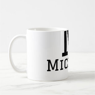 Mug Monogramme masculin majuscule ajouter un nom simpl