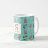 Mug Monogramme masculin, vaches et Sucres de canne en  (Devant droit)