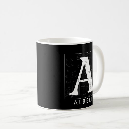 Mug Monogramme Mathématique - Lettre A (Devant droit)