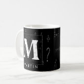 Mug Monogramme Mathématique - Lettre M (Devant gauche)