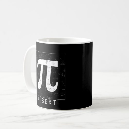 Mug Monogramme mathématique - Symbole Pi (Devant gauche)