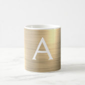 Mug Monogramme métal d'or Nom et initiale (Centre)