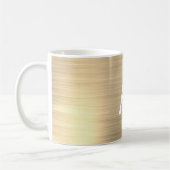 Mug Monogramme métal d'or Nom et initiale (Gauche)