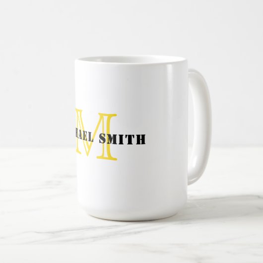Mug Monogramme minimal (Devant droit)