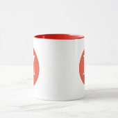 Mug Monogramme minimal du coucher du soleil (Centre)
