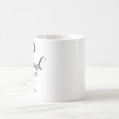 Mug Monogramme minimaliste en Merci de Mariage blanc (Centre)