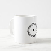 Mug Monogramme minimaliste moderne (Devant gauche)