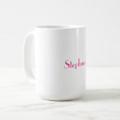 Mug Monogramme Modèle rose Personnalisé Nom Cadeau 202 (Devant gauche)
