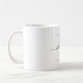 Mug Monogramme Modern Script Nom (Gauche)