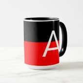 Mug Monogramme moderne à deux tons (Devant droit)
