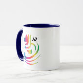 Mug Monogramme moderne Badminton Shuttlecock (Devant gauche)