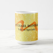Mug Monogramme moderne couleur or professionnel (Centre)